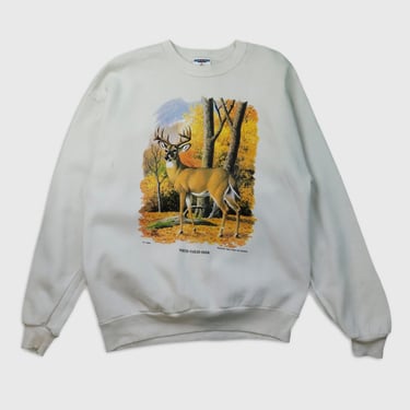 Vintage Chuck Ripper White Tail Deer Sweatshirt Sz L