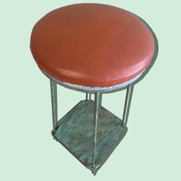 Leather Industrial Stool
