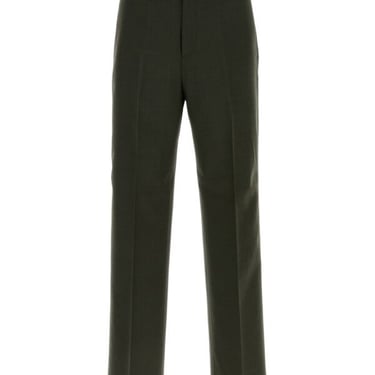 Burberry Men Bottle Green Wool Pant