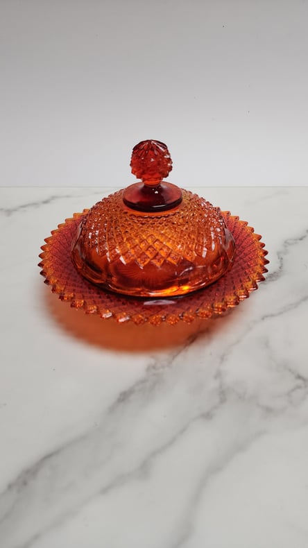 Indiana Glass Covered Butter Dish