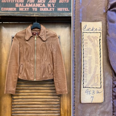 Vintage 1960’s “East West” Hippie Rocker San Francisco Leather Jacket, 60’s Hippie Rocker Jacket, 60’s East West, Vintage Clothing 