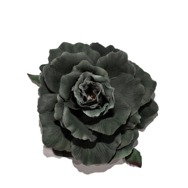 Dark Green Rose Brooch