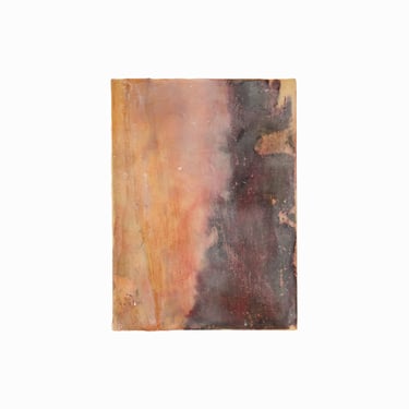 Kathy Blankley Roman Encaustic Painting on Wooden Panel Mixed Media Abstract Vintage 