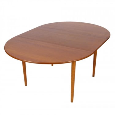 Danish Teak Dining Table with Leaf