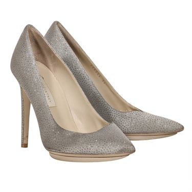 Stella McCartney - Pewter Grey Jeweled Pumps Sz 6.5