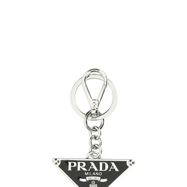 Prada Men Black Metal Key Ring