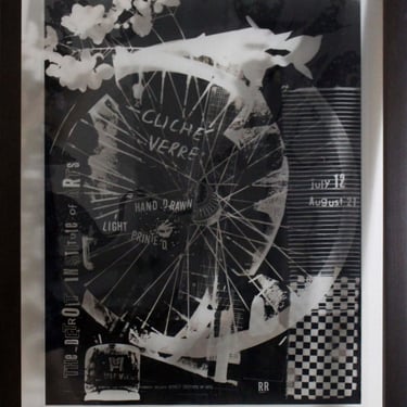 Robert Rauschenberg Cliche Verre Offest Lithograph on Mylar 1980 Detroit Institute of Arts Framed 