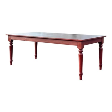 Solid Cherry Farm Table With Painted Finish 