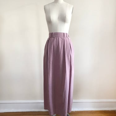 Dusty Purple Denim Midi-Skirt - 1980s 