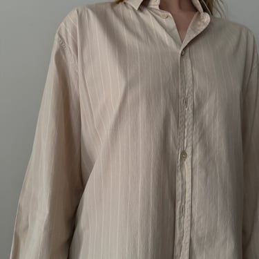 80s Armani Subtle Stripe Mens Dress Shirt