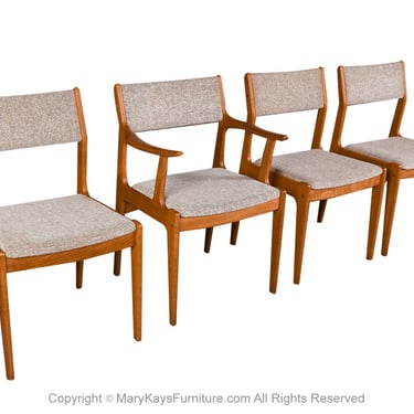 Mid Century Scandinavia Woodworks Co Teak Dining Chairs (Set of 4) 