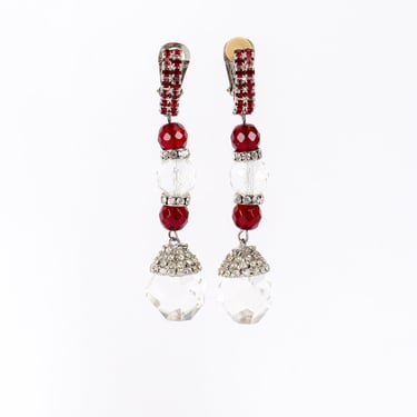 Crystal Bead Drop Earrings