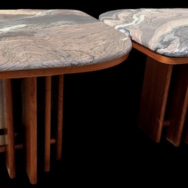 Mid Century Danish Modern Side Tables by Marmorhuset 