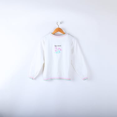 M // 90s Wood Sorrel Sweatshirt - vintage ll bean, pastel, cottagecore 