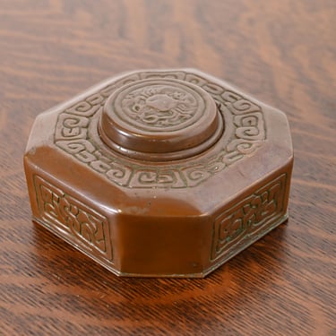 Tiffany Studios New York Zodiac Bronze Inkwell