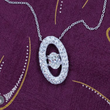 Midcentury .90 Carat Diamond Pendant