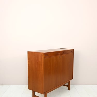 MidCentury Scandinavian Teak Sideboard, Vintage Scandinavian Sideboard with Drawers, Retro Danish Highboard 