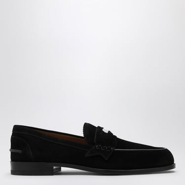 Christian Louboutin Black Suede Penny Loafer Men