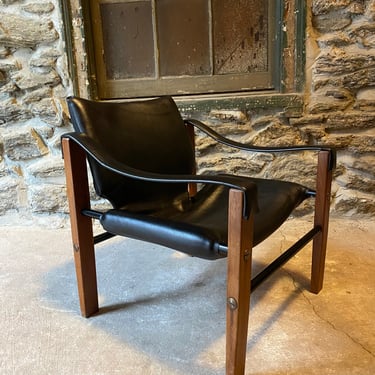 Mid century lounge chair Burke safari chair Danish modern side chair 