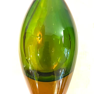 Fabulous Mid Century Flavio Poli Sommerso Art Glass Vase Murano Italy