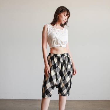 1990s Comme Des Garçons Plaid Wool Shorts 