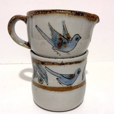 Vintage Mexican El Palomar Tonala Pottery Ken Edwards Ceramic Creamer Cup 