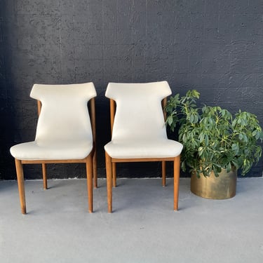 MCM White Danish Side Chairs