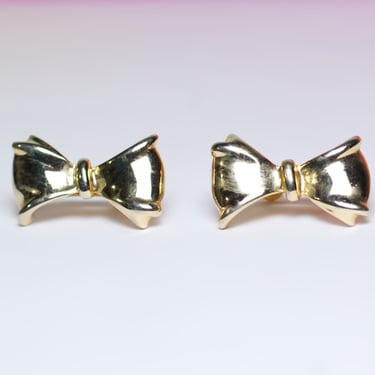 Vintage Bow Screw Back Clip Earrings 