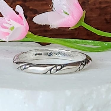 Vtg Sterling Band Size 7~Silpada Twisted Silver Band~Gifts for Her 