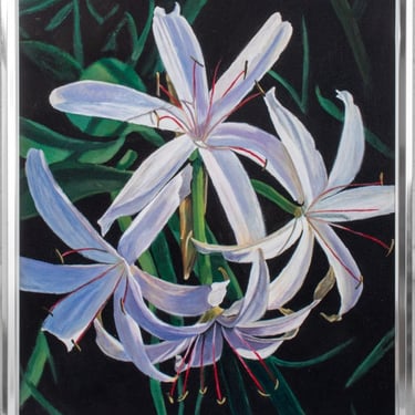 Harry Sarnoff "Swamp Lilies" Acrylic on Canvas