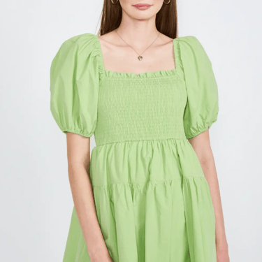Anabelle Green Puffy Dress