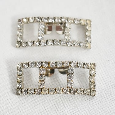 Vintage Rhinestone Shoe Clips 