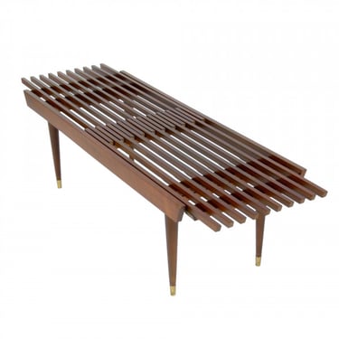 1960s Expanding Slat Bench Coffee Table