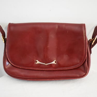 1970s/80s Graziani Oxblood Leather Shoulder Bag 