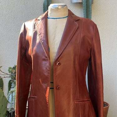 VTG Brown Leather Blazer 