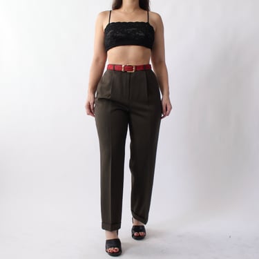90s Muted Olive Trousers - W28