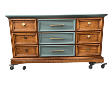 Link Taylor  Solid Wood Dresser with Green Paint