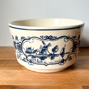 Vintage Hand-painted Delft Bowl. Dutch Pottery Catchall. Vintage Decorative Bowl. 