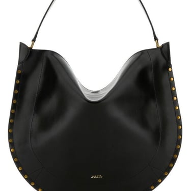 Isabel Marant Woman Black Leather Oskan Hobo Soft Shopping Bag