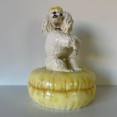 1973 Hollywood Regency Poodle on Pillow by The Townsends 