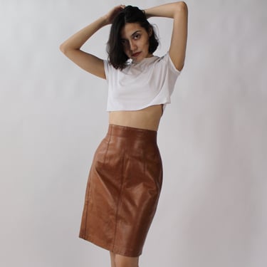 Vintage Escada Buttery Leather Skirt - W27