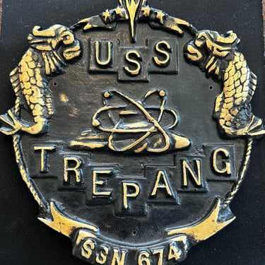 m/f USS Trepang SSN 674 Solid Brass Plaque