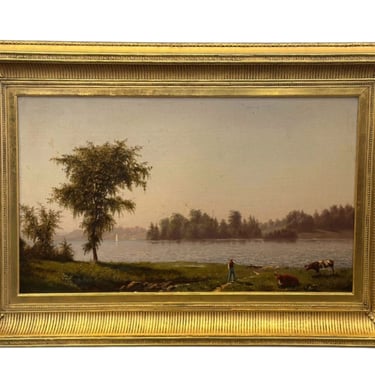 'Hudson River' Oil on Canvas by John Williamson, 1865