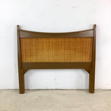 Mid-Century Cane Front Headboard- Twin, two available 