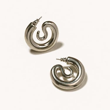 Panconesi Serpent Hoops - Silver