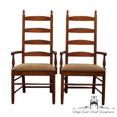 Set of 2 THOMASVILLE Solitaire Collection Early American Style Ladderback Dining Arm Chairs 23221-812 