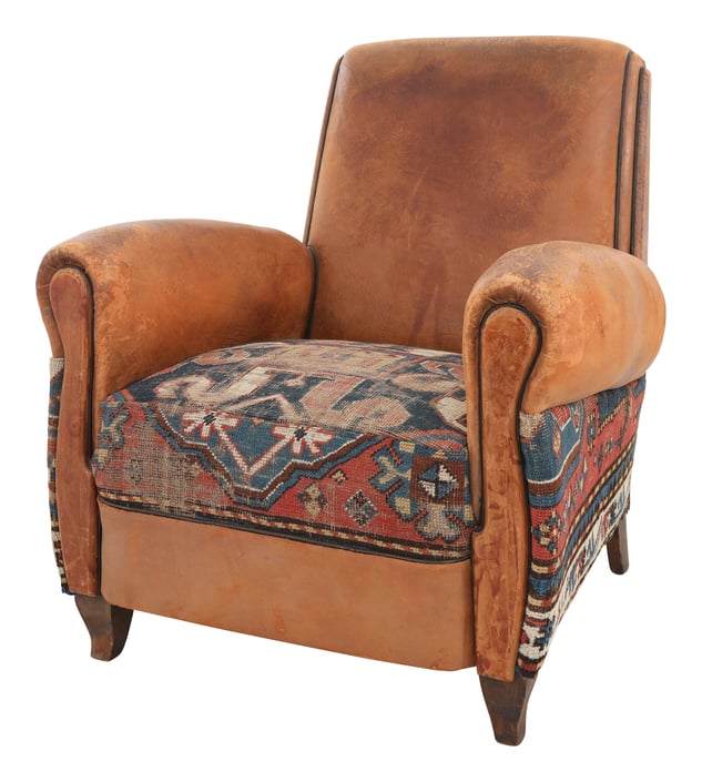 Vintage Italian Leather Club Chair