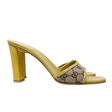 Gucci Yellow Logo Heels