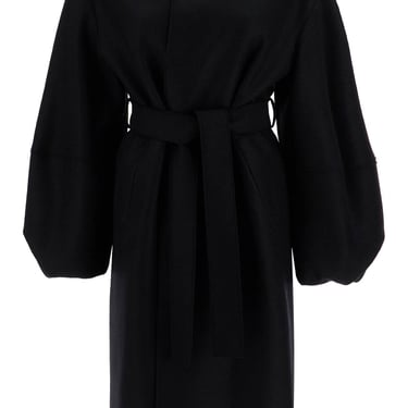 Harris Wharf London Pressed Wool Robe Coat With Nine Words Women