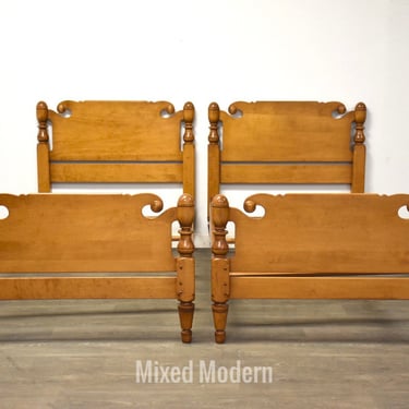 Solid Maple Twin Beds - A Pair 